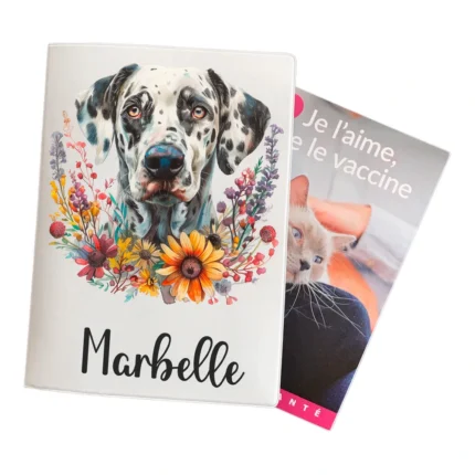 carnet de santé dalmatien portrait aquarelle