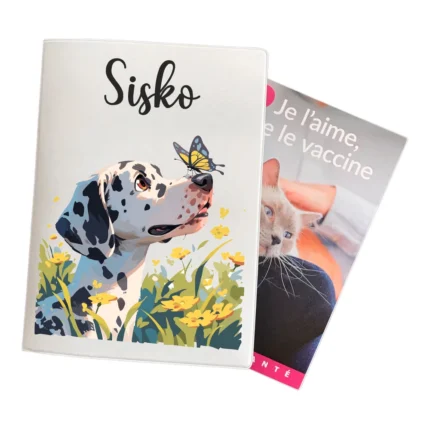 carnet de santé dalmatien et papillons