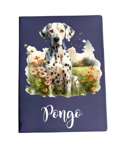 protège carnet de santé dalmatien fleurs des champs