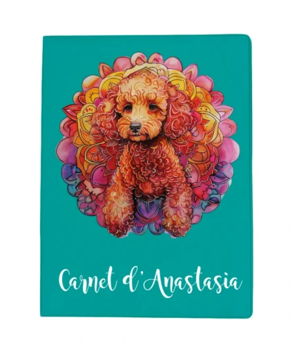 carnet de santé mandala caniche abricot