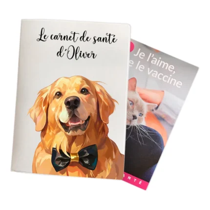 protège carnet de santé golden élégant
