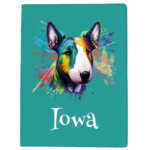 Protège carnet de santé bull terrier peinture C7952